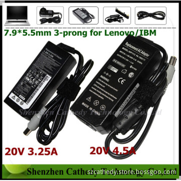 Laptop Adapter 20V4.5/3.25A for Lenovo 3000 IBM Charger